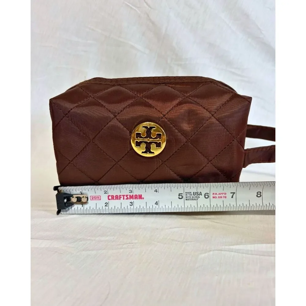 Tory Burch & Simply Vera Wang Cosmetic Case + Wristlet Set - Brown/Tan